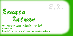 renato kalman business card