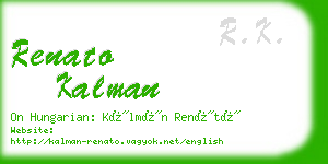 renato kalman business card